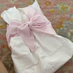 Beaufort Bonnet Company Seersucker Bow Swaddle